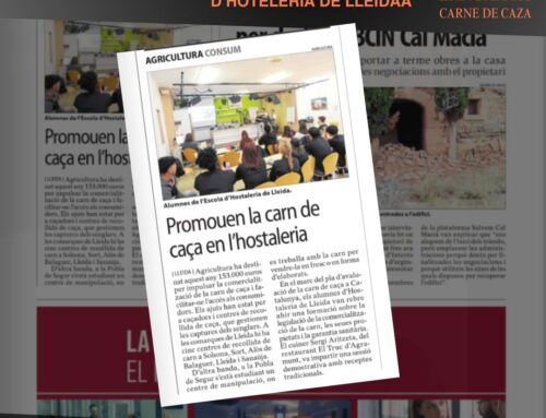 Jornada formativa sobre la cocina con carne de caza con el alumnado de la Escuela de Hostelería de Lleida