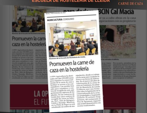 Jornada formativa sobre la cocina con carne de caza con el alumnado de la Escuela de Hostelería de Lleida